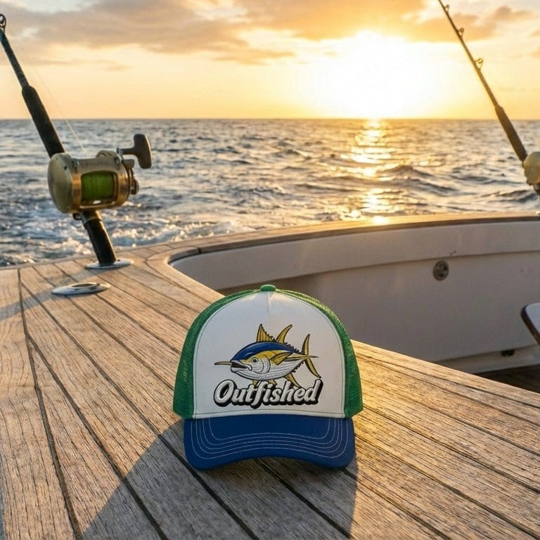 The YFT yellowfin tuna fishing trucker cap by Outfished