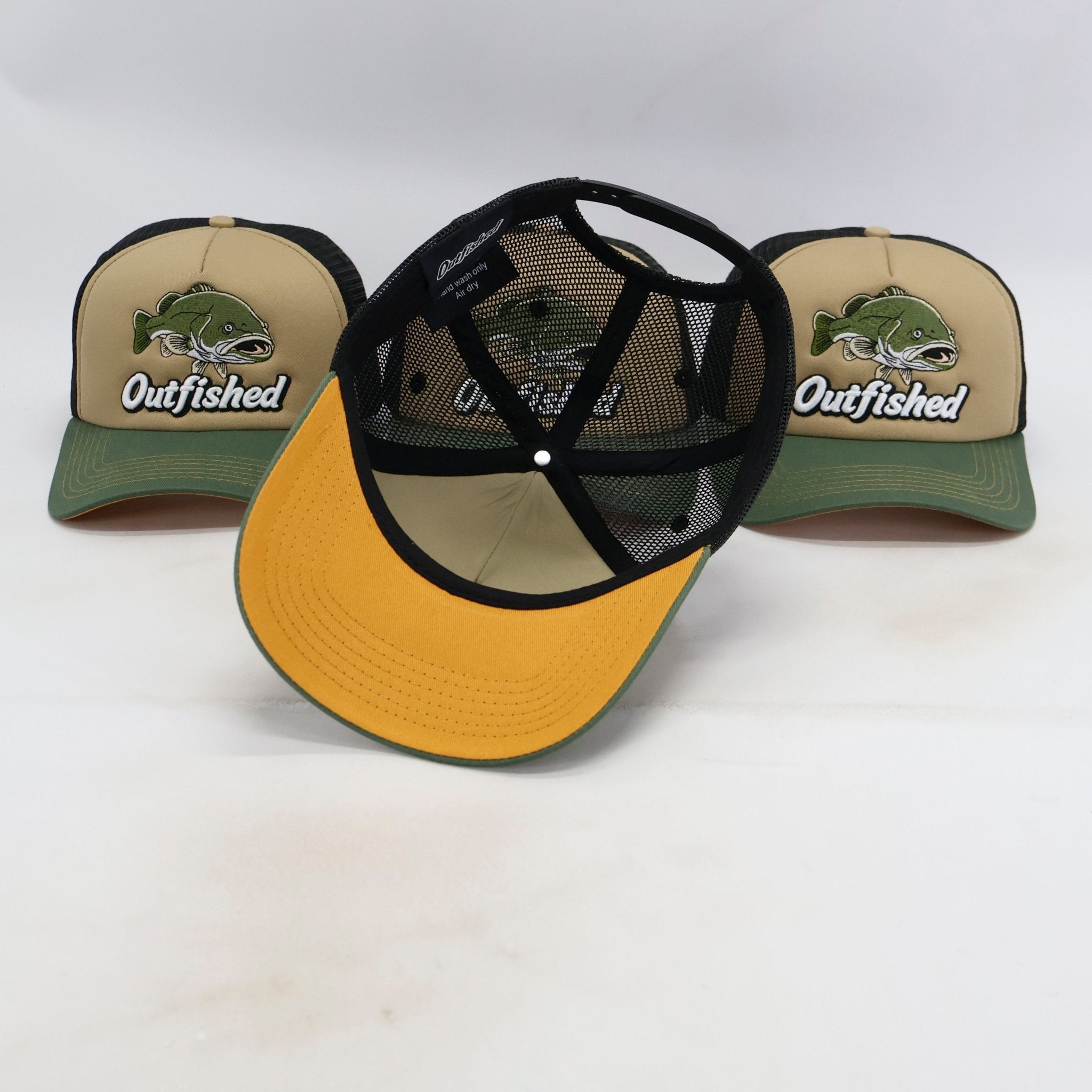 Interior sweatband detail of The Goodoo Murray cod fishing trucker cap
